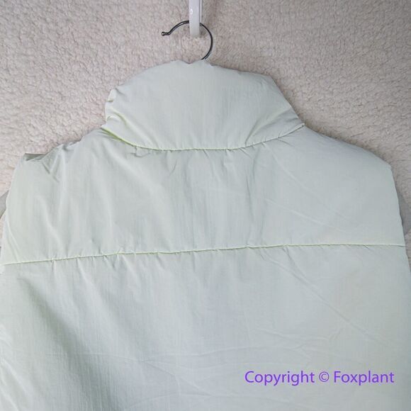 New! Free People Movement Sight Seein’ puffer vest in mint green, size S - Picture 9 of 16